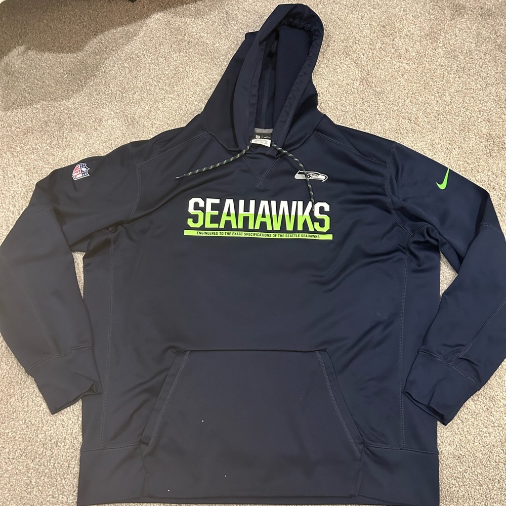 NFL Nike Navy Hoodie with Green Accents